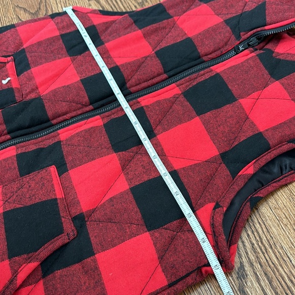 Michelle Mae XS Buffalo Plaid Zipper Vest - Picture 7 of 8